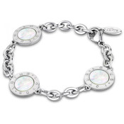 Bracelet Privelege LS1752-2-1 - Bracelet Plaque Nacre Gaufré Femme