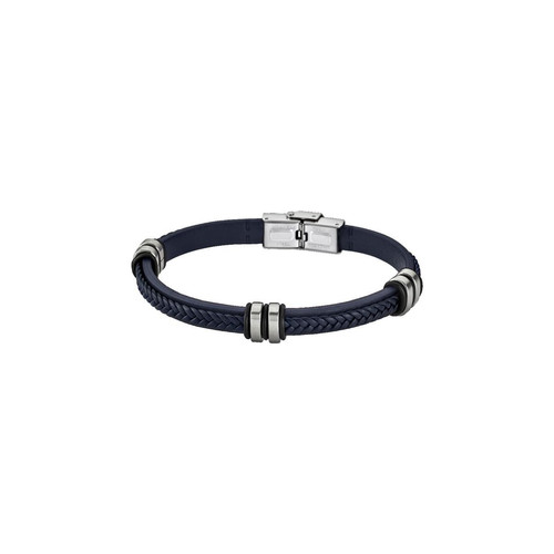 Bracelet Urban Man LS1829-2-5 - Bracelet Cuir Bleu Acier Homme