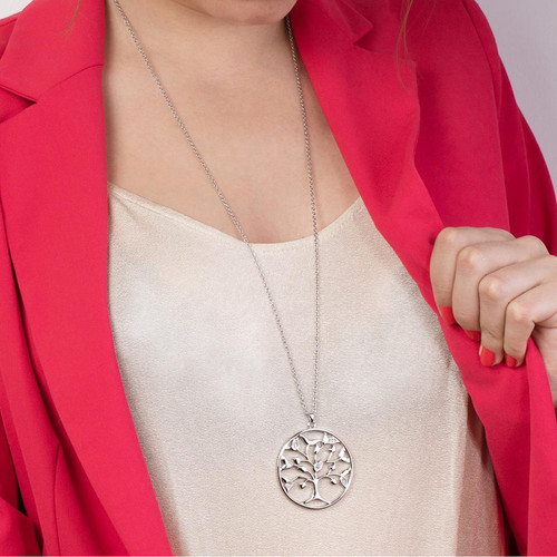 Collier et pendentif Lotus Style Bijoux Femme Acier LS2084-1-1
