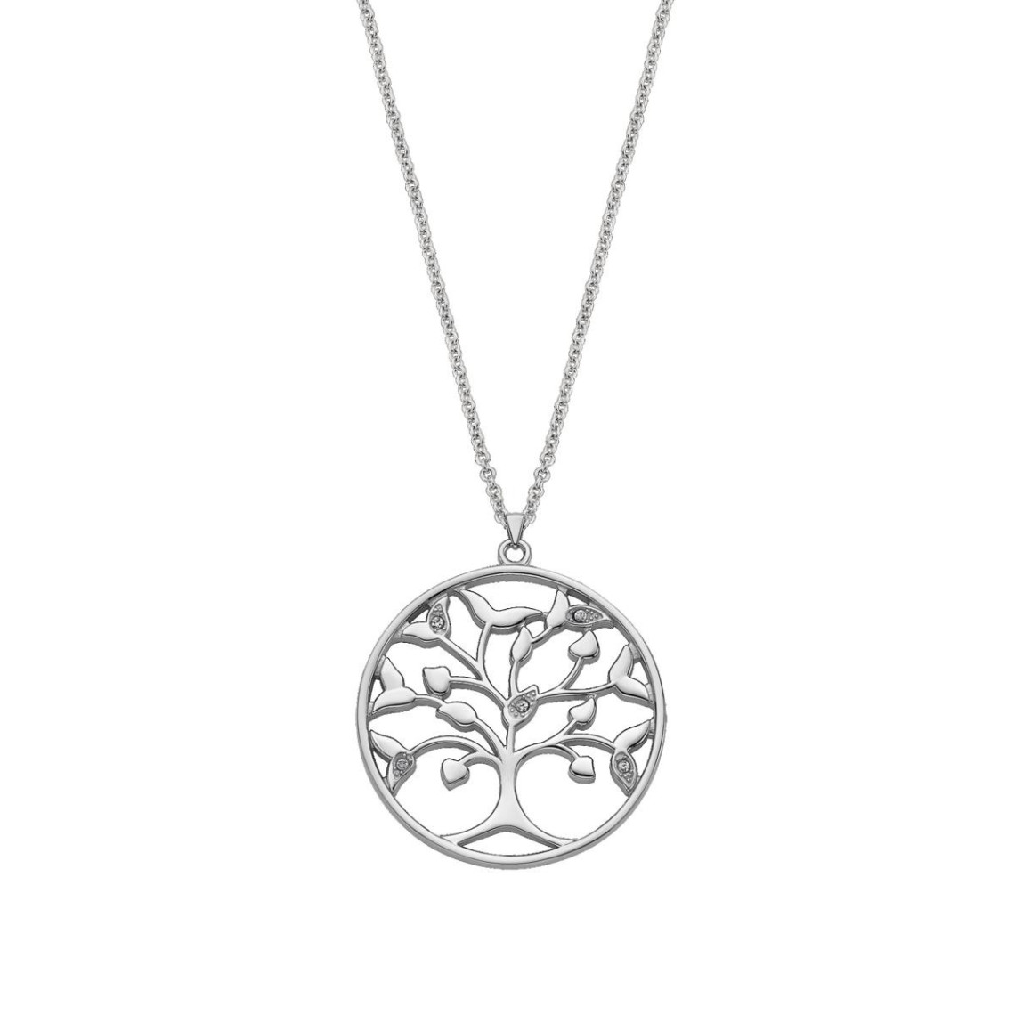 collier et pendentif lotus style  ls2084-1/1 - rainbow arbre de vie acier femme
