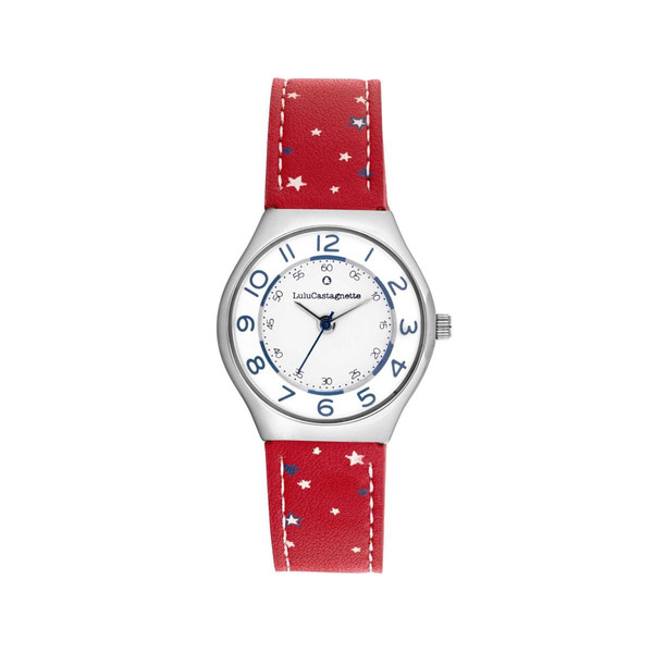 Montre Fille Lulu Castagnette Mini Star Héritage 38985 - Bracelet Cuir Rouge