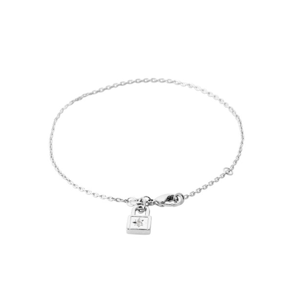 Bracelet femme cadenas argent 925 rhodie - VW36W3ZV