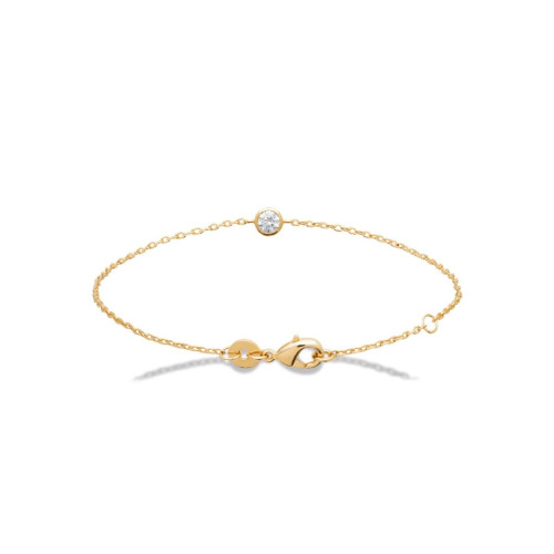 Maison de la Bijouterie - Bracelet femme plaqué or blanc serti clos serti clos classique - UWZ63UZV - Maison de la bijouterie bracelet