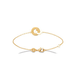 Bracelet femme plaqué or double cercle simple - UYZZ64ZV
