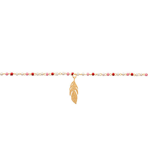 Maison de la Bijouterie - Chaine de chevilles femme plaqué or perle miyuki - UYZW5VY5 - Bijoux Rouges