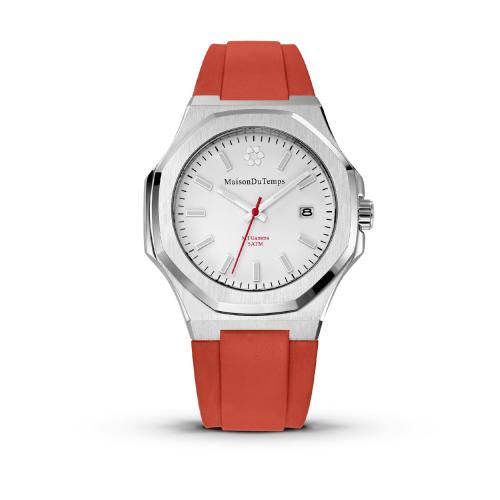 Maison Du Temps - Montre Maison Du Temps - MTGamma Blanc silicon rouge - Montre Rouge Homme