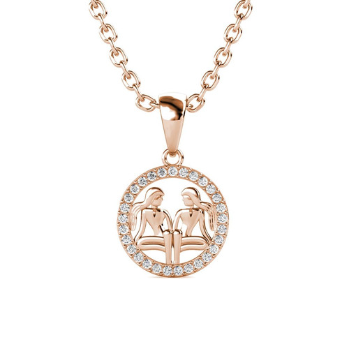 MYC-Paris - Pendentif Zodiaque Gémeaux Or Rose - Myc paris bijoux