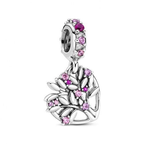 Pandora - Charm Pendant Arbre de vie Cœur rose Pandora People - Bijoux Pandora - Collection Symboles