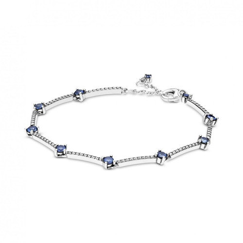 Pandora - Bracelet Barres Pavé cristaux Bleu  Pandora Timeless - Nouveautés Bijoux Pandora