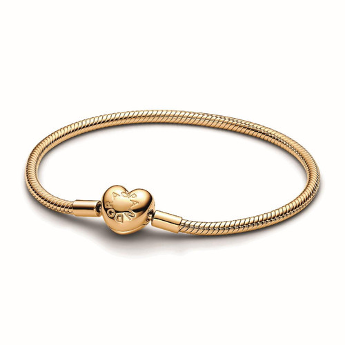 Pandora - Bracelet maille serpent fermoir cœur - Bijoux Mode
