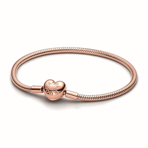Pandora - Bracelet maille serpent fermoir cœur - Bijoux Mode
