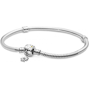 Pandora - Bracelet Pandora Moments Maille Serpent Fermoir Marguerite - Bracelets Soldes
