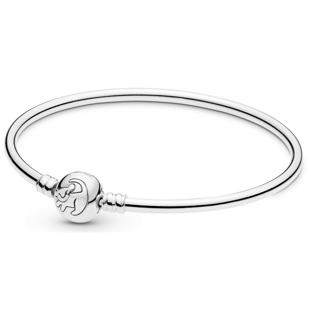 Bracelet Pandora 598047CCZ - Jonc Disney Simba en Argent 925/1000 doré  serti et gravure Femme