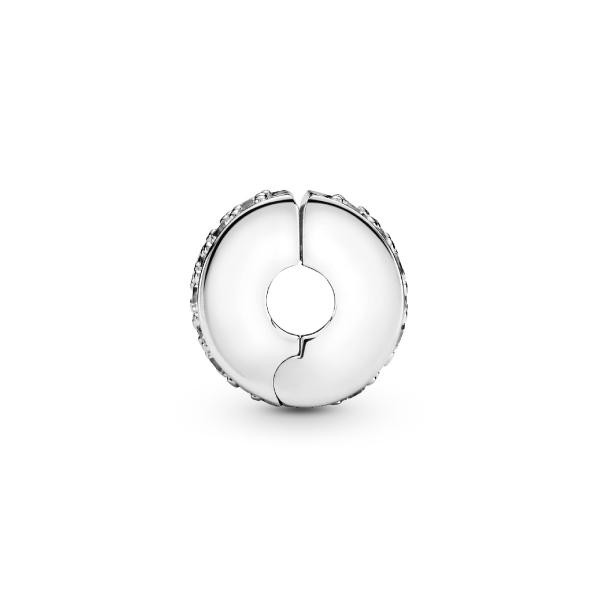 Charm Pandora 791817CZ - Charm Clip Élégance Brillante Femme Argent 925/1000ᵉ