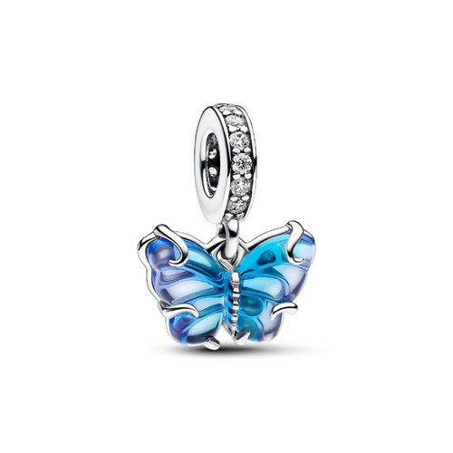 Pandora - Charm Pendant Papillon Murano Bleu - Bijoux Pandora