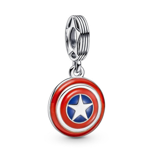 Pandora - Charm pendant Marvel x Pandora The Avengers  Bouclier Captain America - Bijoux en argent femme