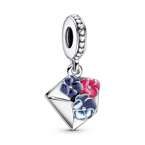Pandora - Charm pendant Pandora Moments enveloppe & lettre d'amour - Bijoux en argent femme