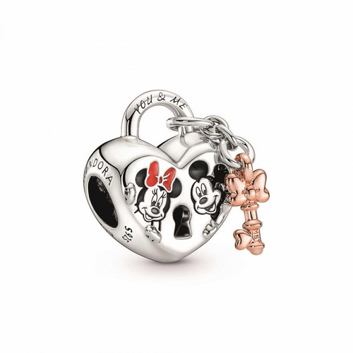Charm Disney x Pandora Cadenas cœur Mickey & Minnie