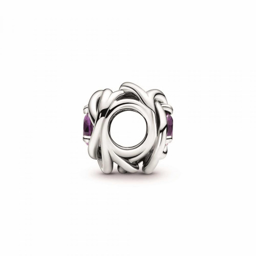 Charm Pandora moments Rose  Ajourée & cristaux violet