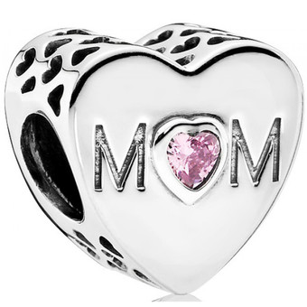 Pandora - Charm Pandora Moments Cœur de Maman Rose - Promo montre et bijoux 40 50