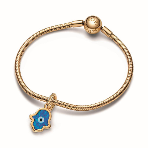 Pandora - Charm Pendant Main de Fatma Bleu Opalescent - Nouveaute bijoux femme