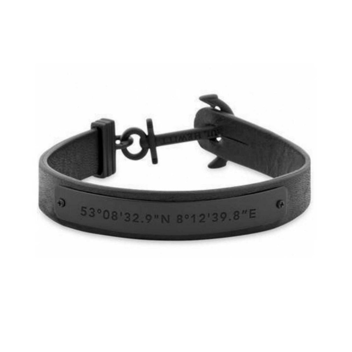 bracelet paul hewitt bijoux ph-msc-b-b - bracelet cuir noir mixte