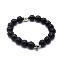 Bracelet Redskins 285116 - Bracelet Perle Noir Onyx Homme