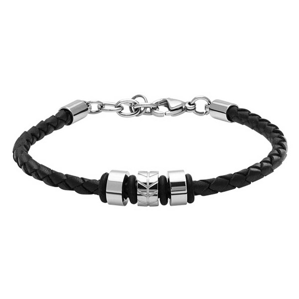 Bracelet Homme  Rochet MAJOR - HB01401 Cuir Acier Noir