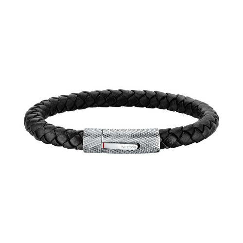 Bracelet Homme SZV99 en cuir noir