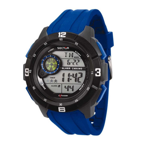 Montre Homme  Sector Montres EX-04 R3251535002 - Bracelet Silicone Bleu