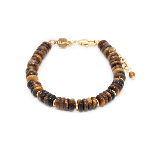 Sloya - Bracelet Blima en pierres Oeil de Tigre - Sloya bijoux