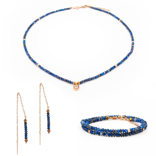 Sloya - Parure femme Sloya  Lumia en pierres  Lapis-lazuli - Sloya bijoux
