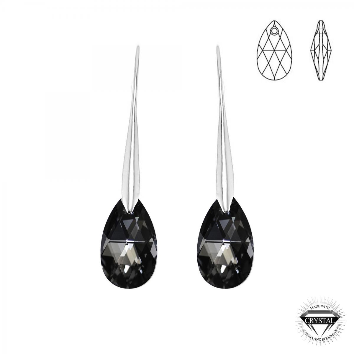 Promo : Boucles d'oreilles argentée SoCharm ornées de cristaux Swarovski