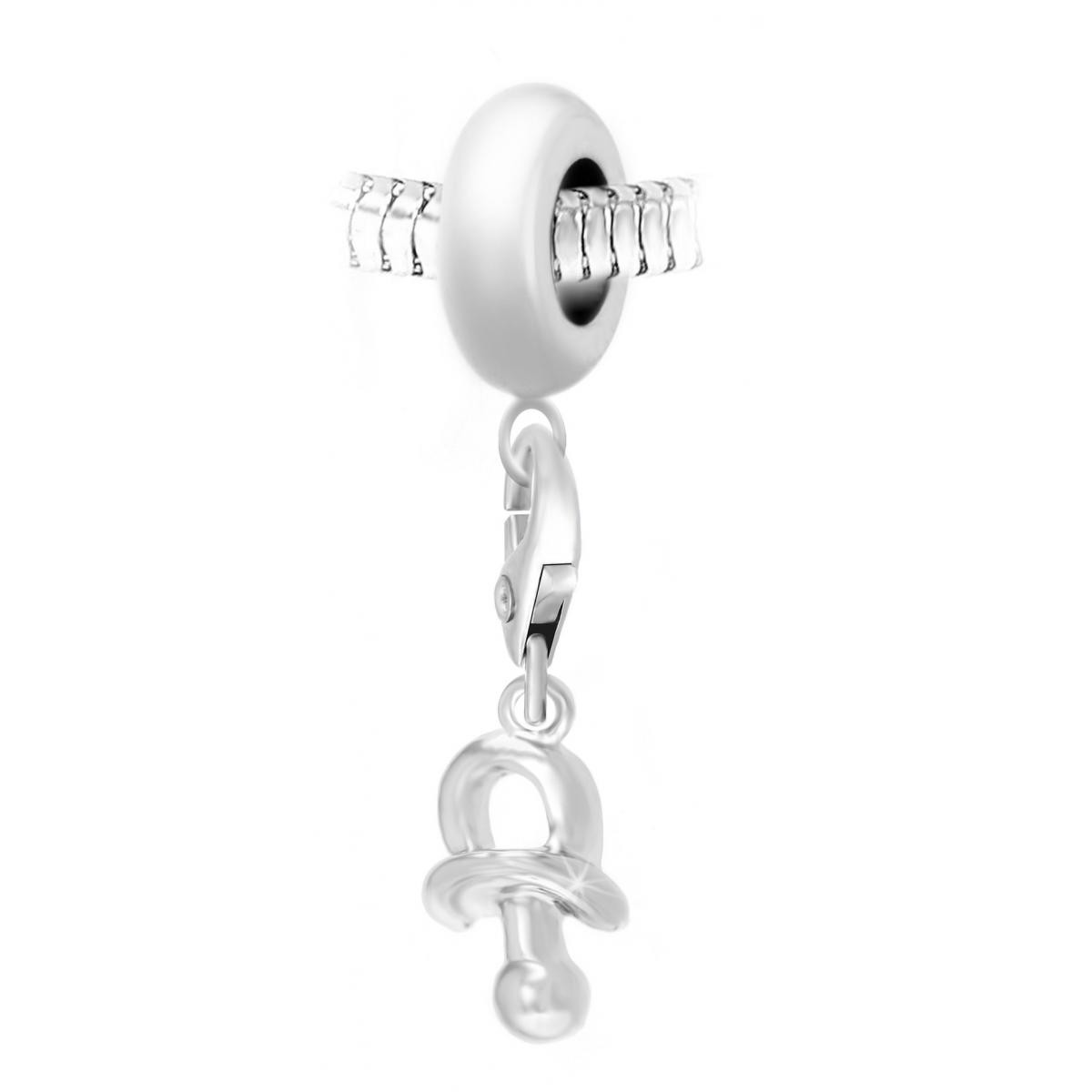 Promo : Charm perle tétine par SC Crystal Paris® BEA0044+CH0229-argent