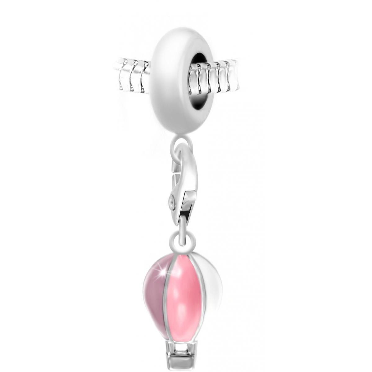Promo : Charm perle montgolfière par SC Crystal Paris® BEA0044+CH0452-argent