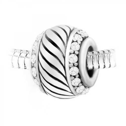 So Charm Bijoux - Charm perle orné de cristaux de Bohème et acier par SC Crystal - So charms bijoux