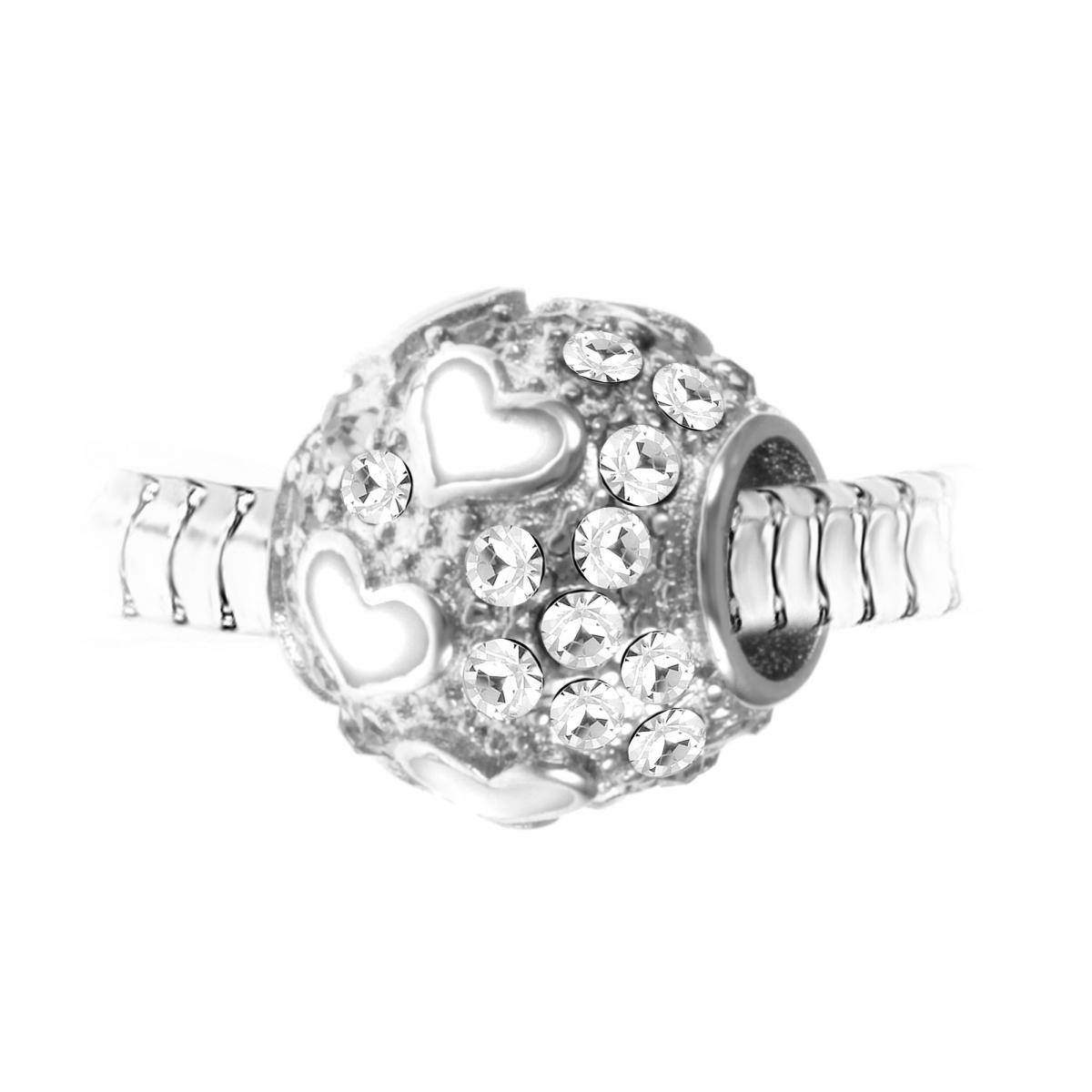 Promo : Charm perle orné de cristaux de Bohème par SC Crystal