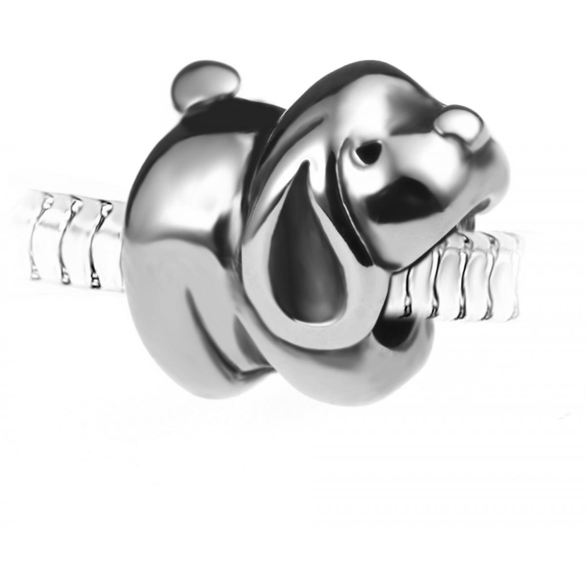 Promo : Charm perle chien en acier par SC Crystal BEA0253