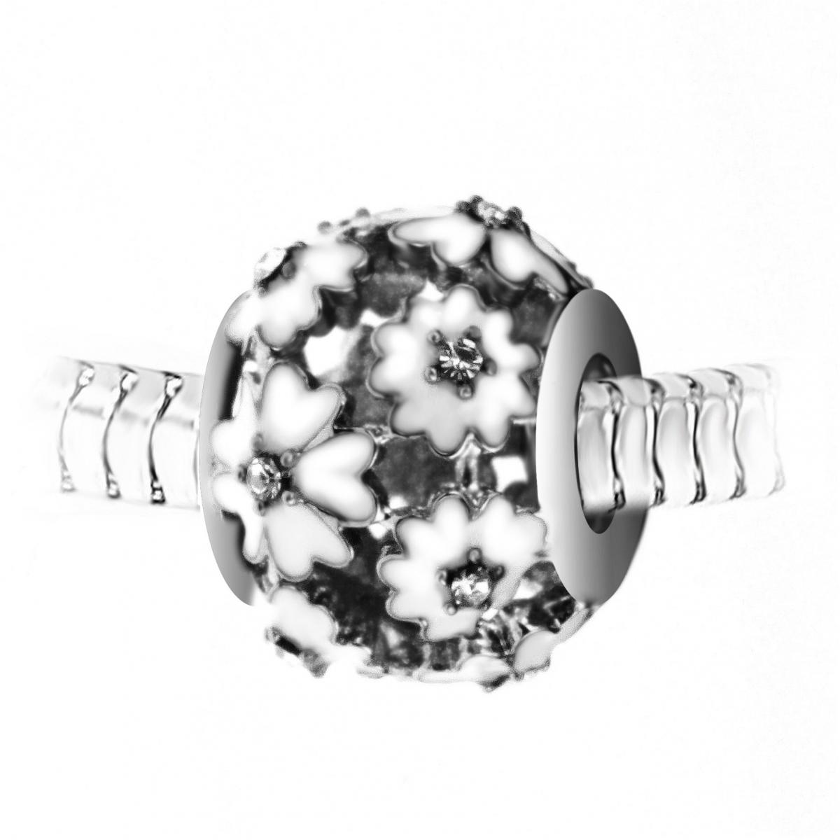 Promo : Charm perle en acier par SC Crystal BEA0257