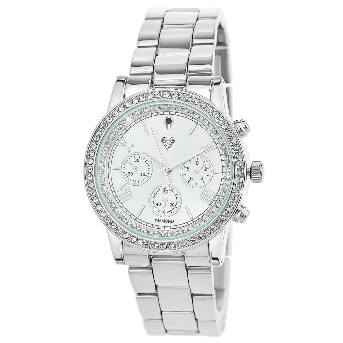 montre femme mf555-diamant-afa - bracelet acier argent