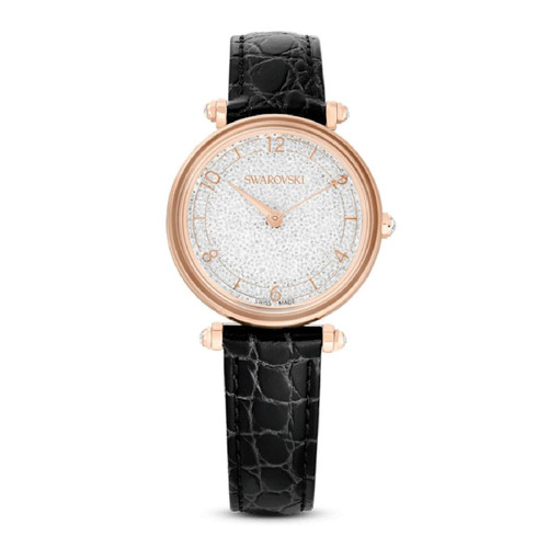 Swarovski Montres - Montre femme Swarovski Crystalline Wonder 5653359 - Bracelet Cuir Noir - Swarovski montre