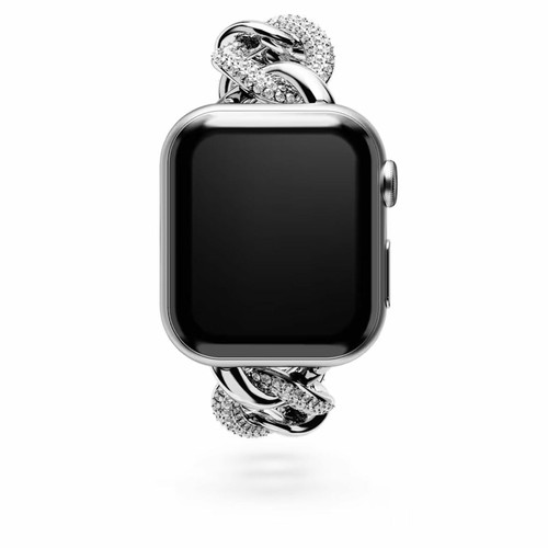 Bracelet Swarovski Pour Apple Watch 40 et 41 mm chaîne Sparkling argenté Acier inoxydable