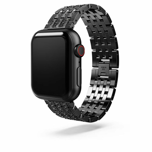 Bracelet Swarovski Pour Apple Watch 40 et 41 mm princesse Sparkling Finition noire