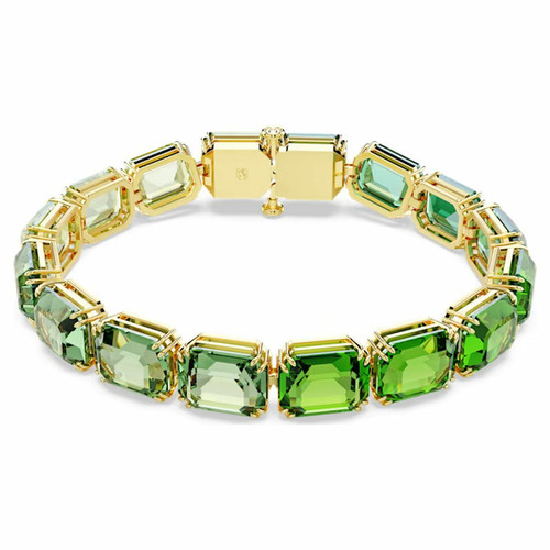Bracelet Millenia Taille octogonale Dégradé de couleur Vert Placage de ton or