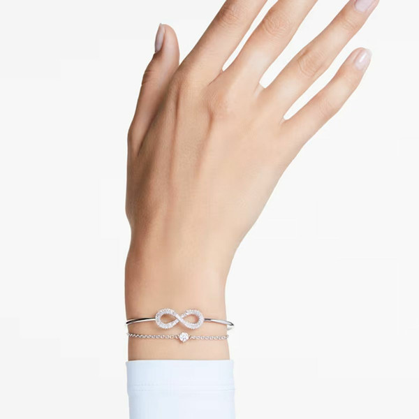 Bracelet Femme Swarovski Hyperbola Soft - 5684049 blanc,argent