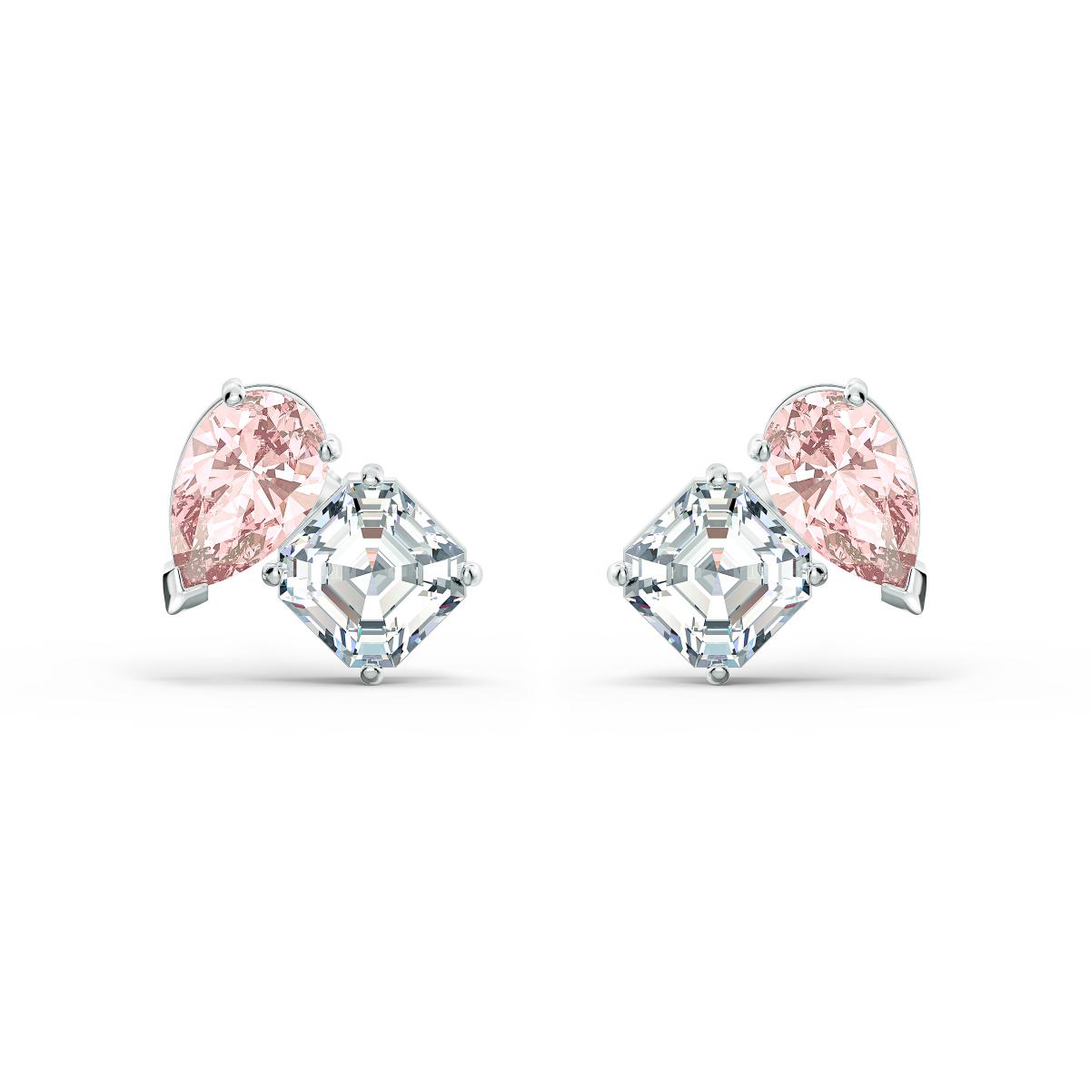 Boucles d'oreilles Swarovski 5517118 - Boucles d'oreilles métal rose et blanc Femme