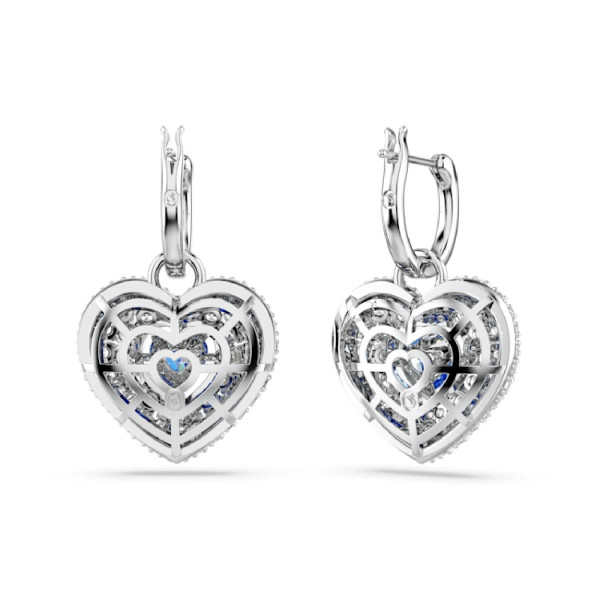 Boucles oreilles Swarovski Hyperbola Heart - 5680392 bleu,argent