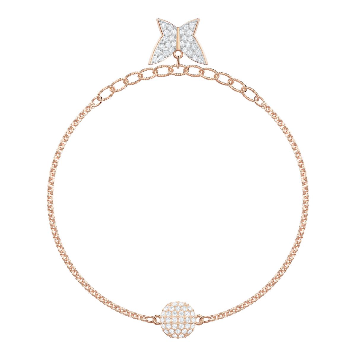 Bracelet Swarovski - Bracelet Doré Rose Papillon Femme