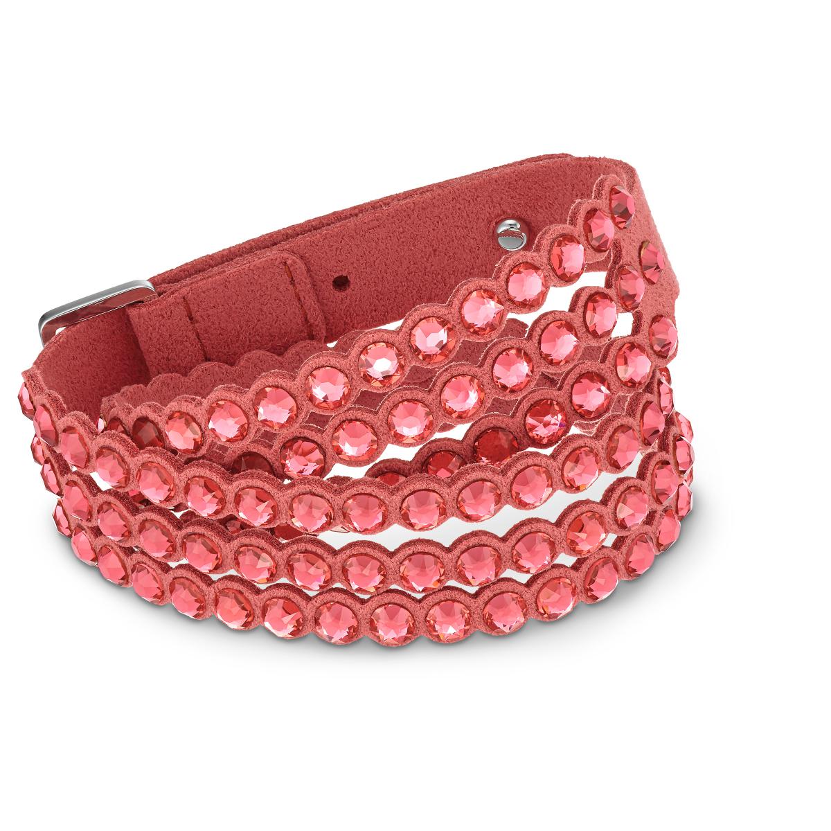 BRACELET Swarovski 5531287 - Bracelet Cuir Cristal rouge Femme