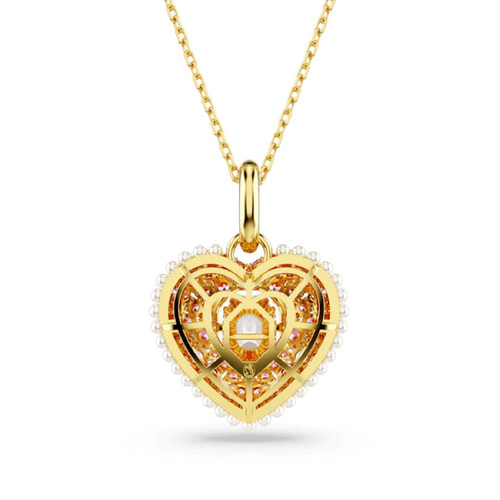 Collier Femme Swarovski Hyperbola Heart - 5680784 rose,doré